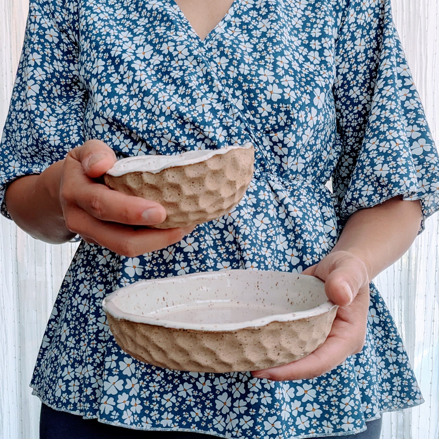 White Speckled Plates Set Dinnerware