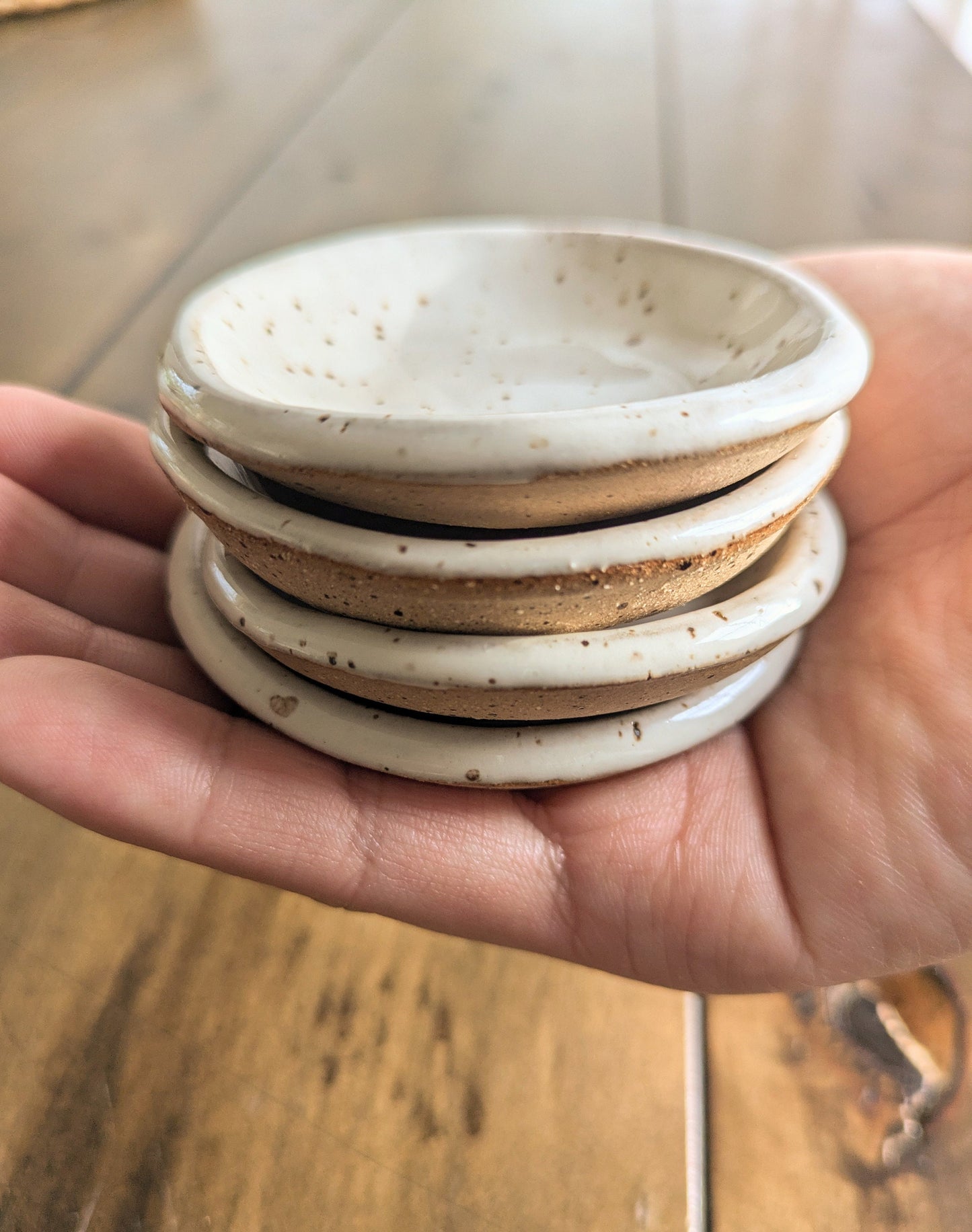 Mini Ceramic Reusable Condiment Dish Modern Farmhouse Minimal Handcrafted Speckles Kitchen and Dining