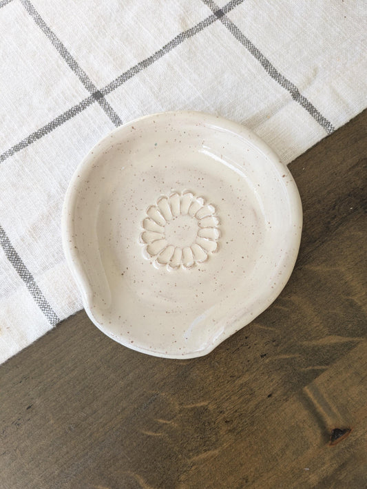 Ceramic Spoon Rest Garlic Grater Handcrafted Modern Minimal Kitchen Accessories Vintage Farmhouse