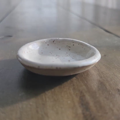 Mini Ceramic Trinket Ring Dish Modern Farmhouse Minimal Handcrafted Speckled Dish Available in Multiple Colors