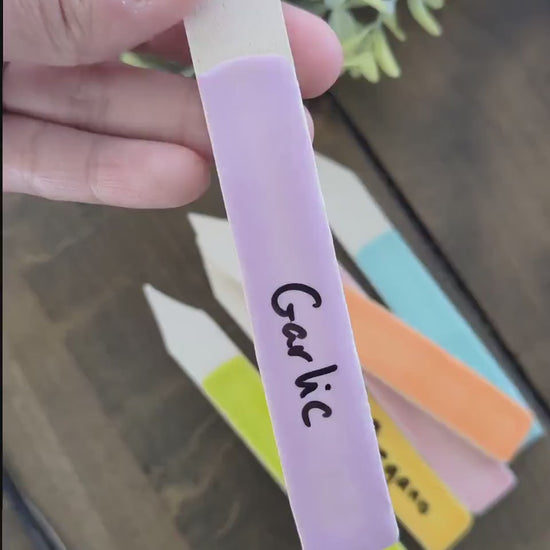 Ceramic Colorful Reusable Blank for Garden Markers/ Herb Stakes/ Vegetable and Fruits Tag for Writing Waterproof and Weather Resistant