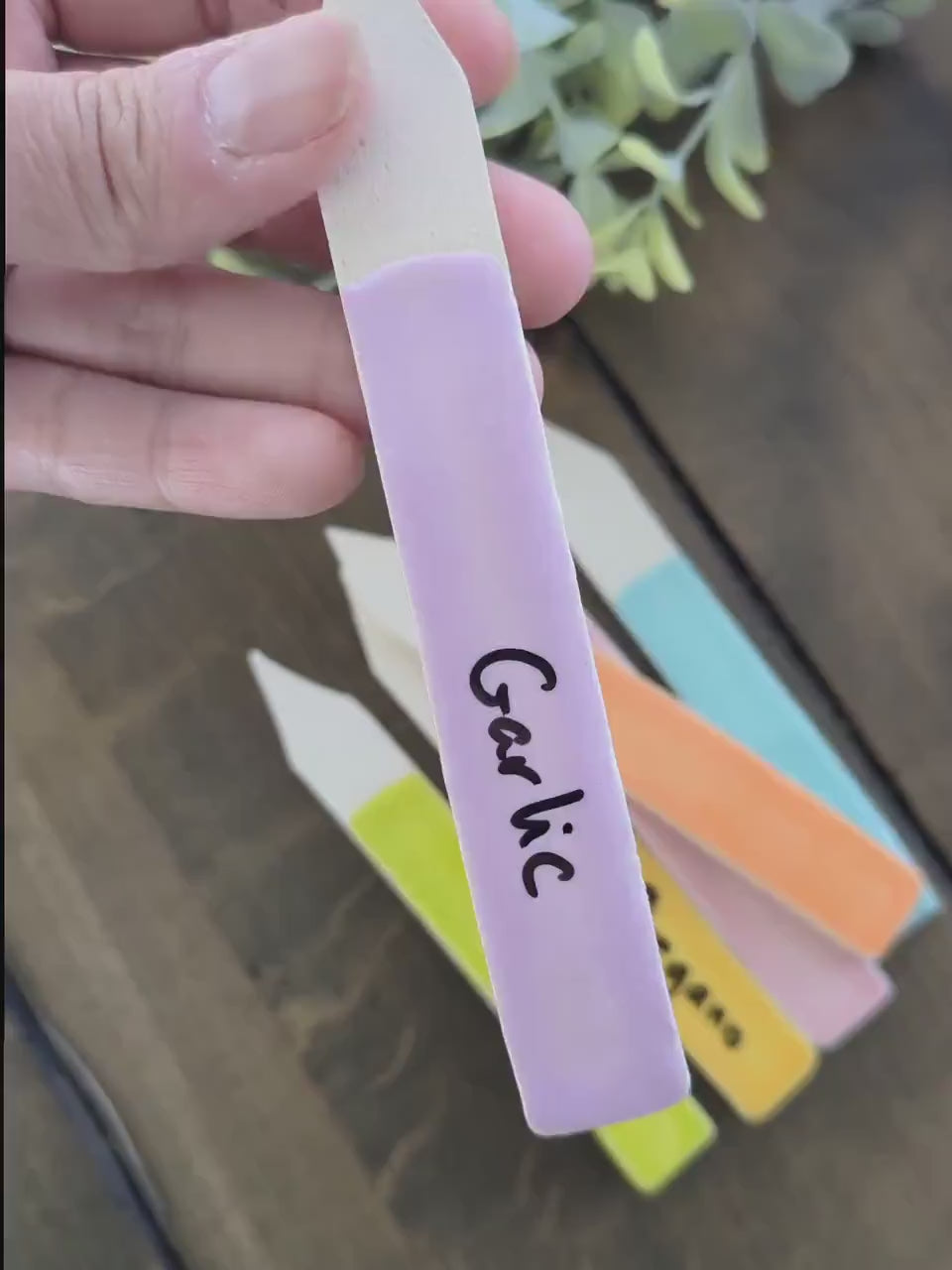 Ceramic Colorful Reusable Blank for Garden Markers/ Herb Stakes/ Vegetable and Fruits Tag for Writing Waterproof and Weather Resistant
