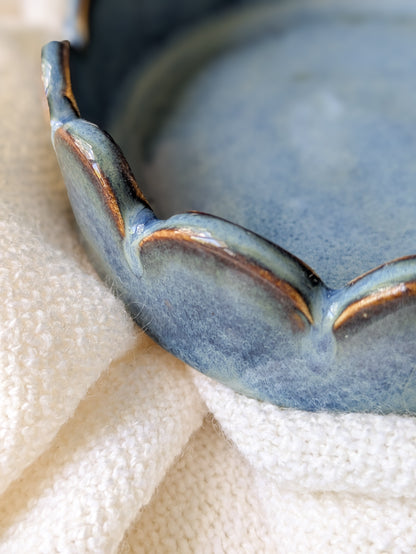 Scallop Plate - Mediterranean Blue