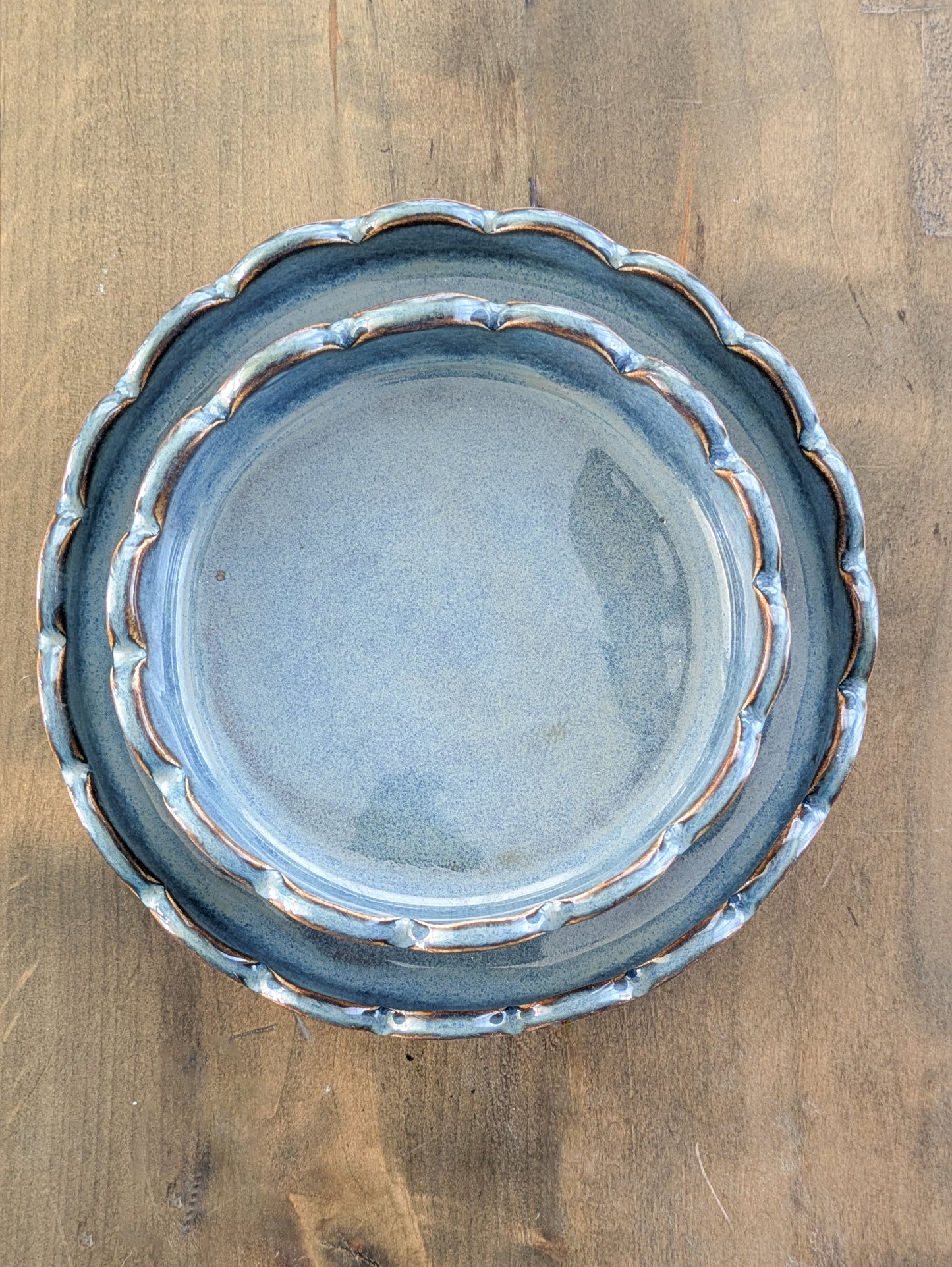 Scallop Plate - Mediterranean Blue