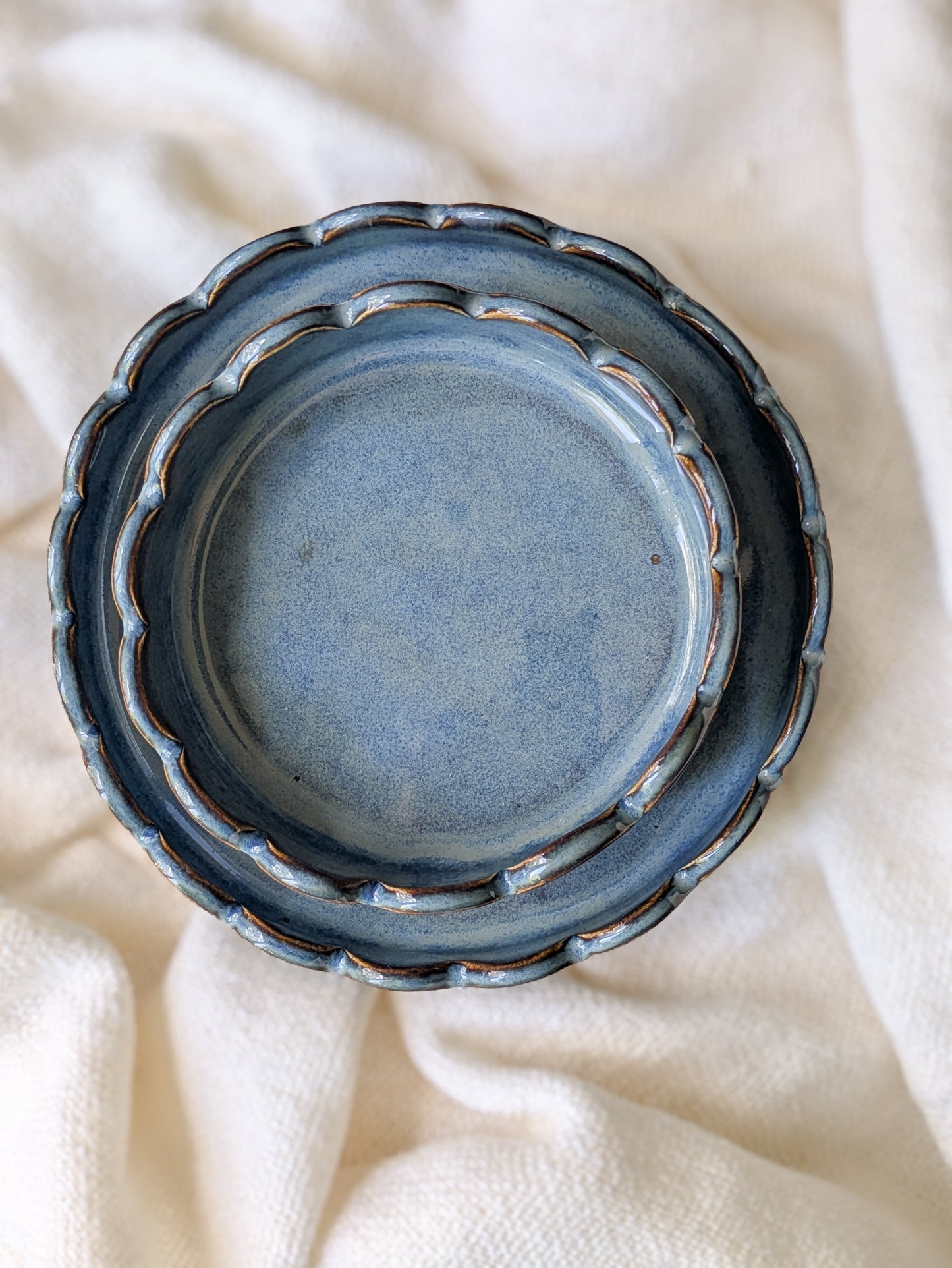 Scallop Plate - Mediterranean Blue