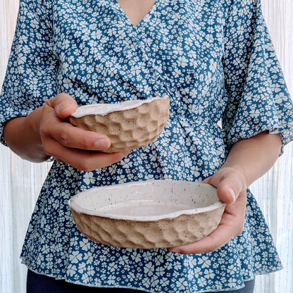 White Speckled Plates Set Dinnerware