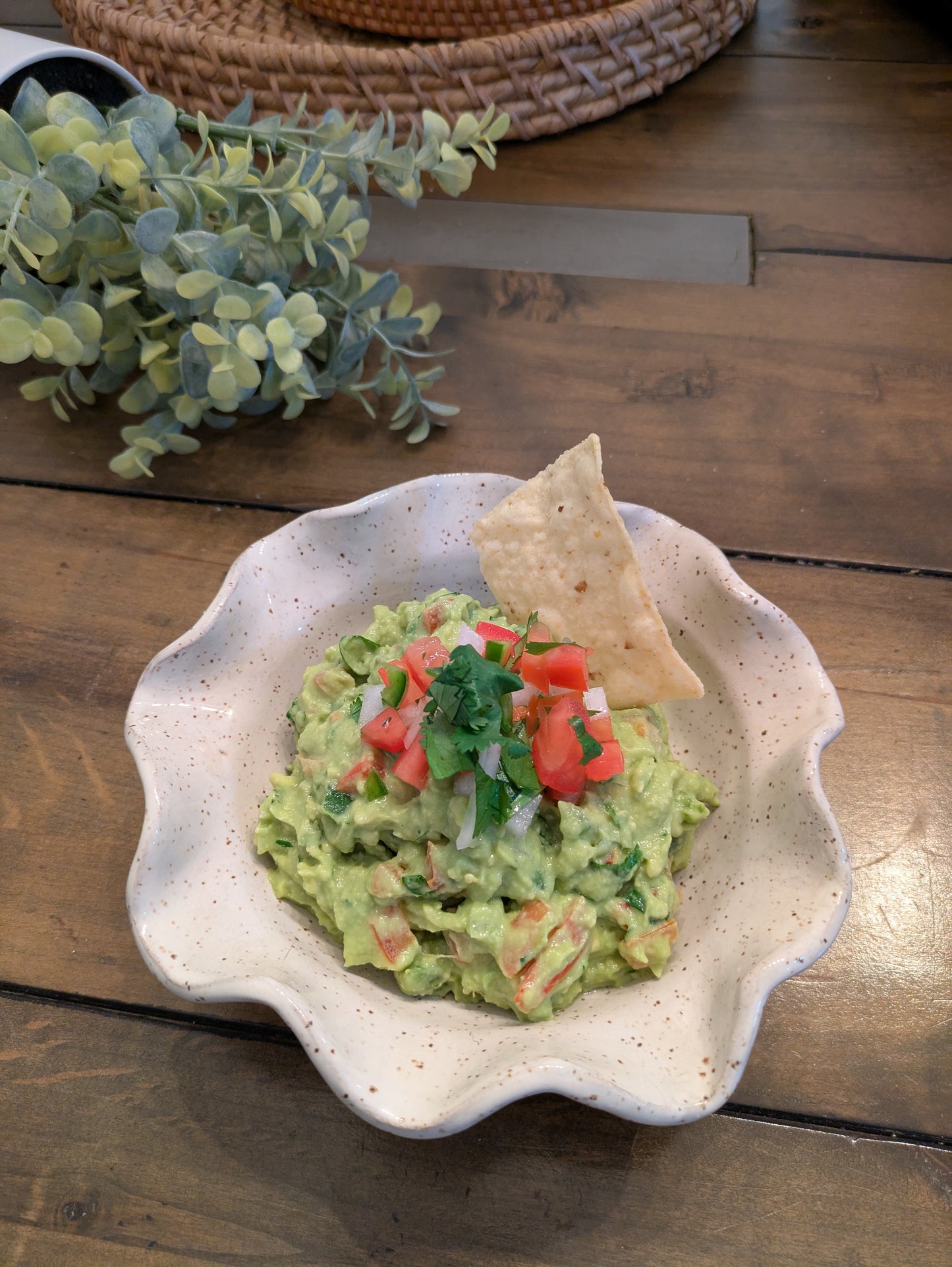 Wavy Speckled Guacamole Bowl