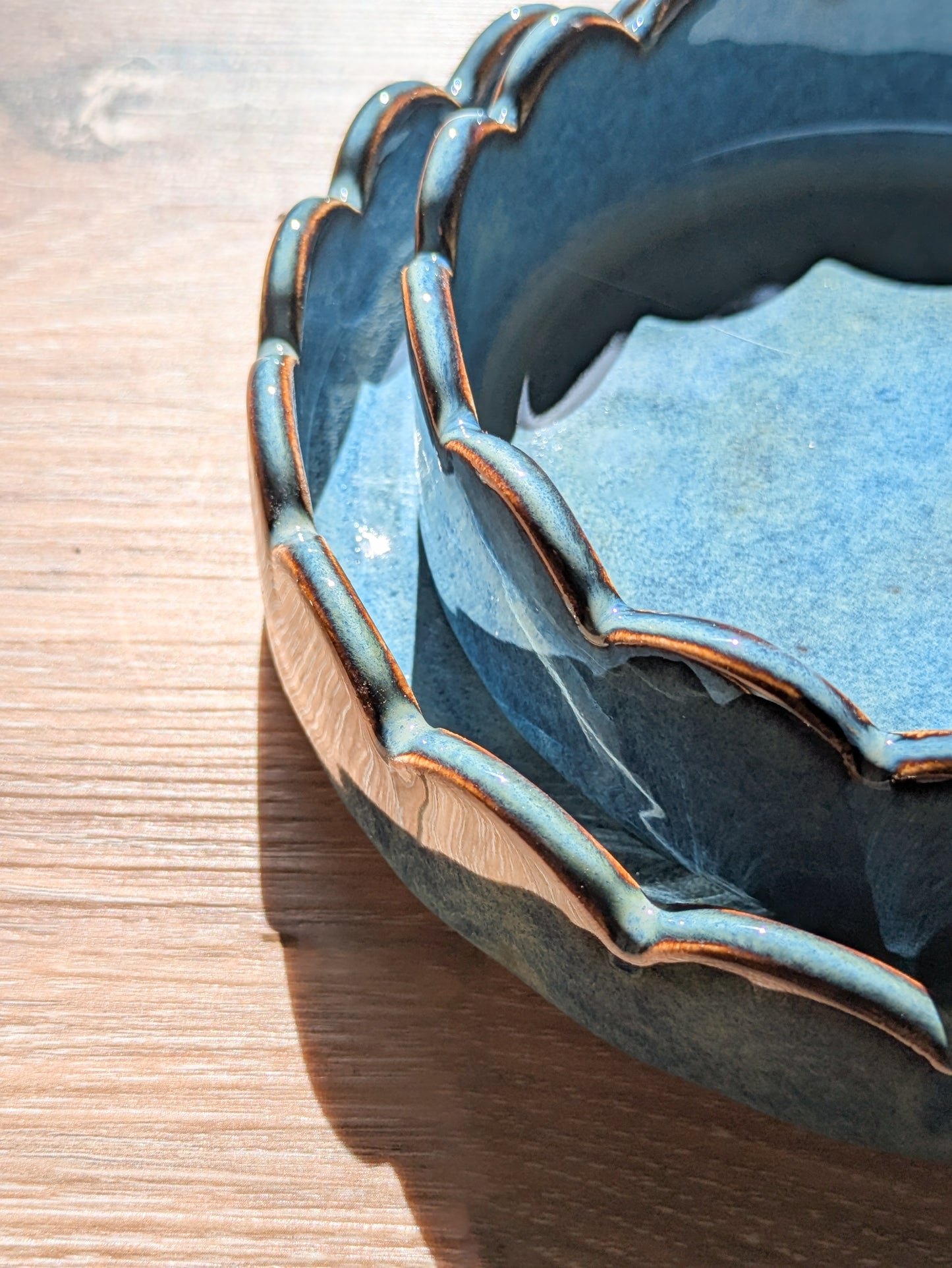 Scallop Plate - Mediterranean Blue