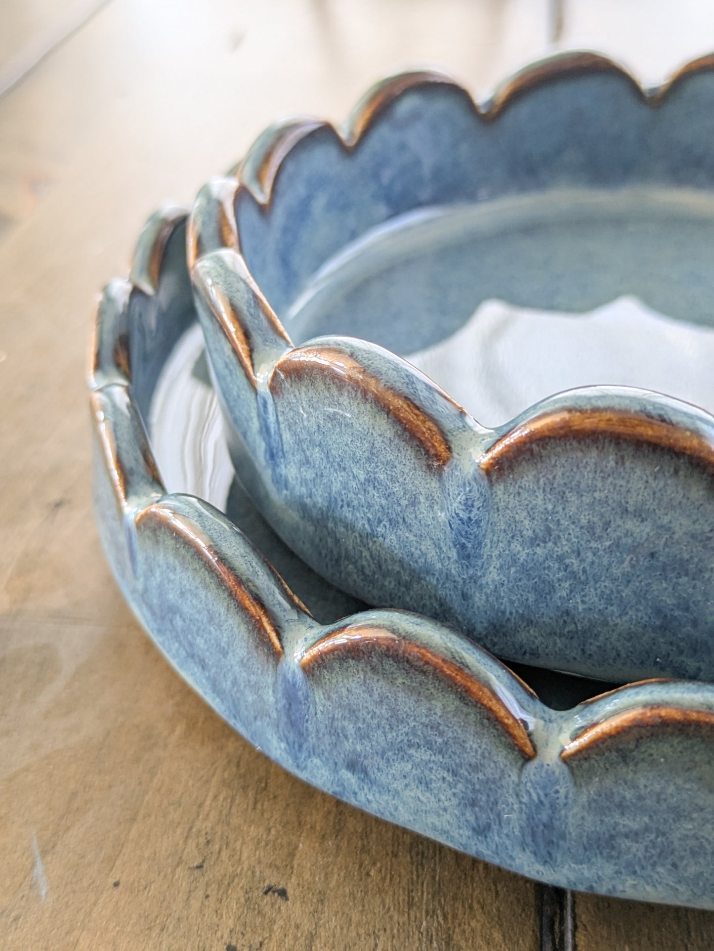 Scallop Plate - Mediterranean Blue